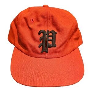 POLO RALPH LAUREN Gothic‎ P Red Black Adjustable Wool Blend Hat